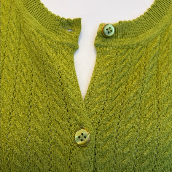Olive Green Women's Cardigan Sweater. Excellent Condition Size M - Picture 4 of 11